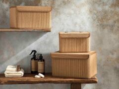 English Home Gina Bambu Saklama Kutusu 28X20X18 cm Kahve
