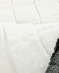 English Home Soft Touch Rabbit Pelüş Halı Bej Beyaz - 120 CM