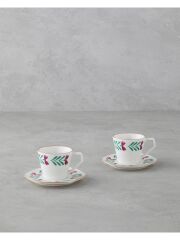 English Home Anna Bone Porselen 4 Parça 2 Kişilik Kahve Fincan Takımı 80 ml Renkli