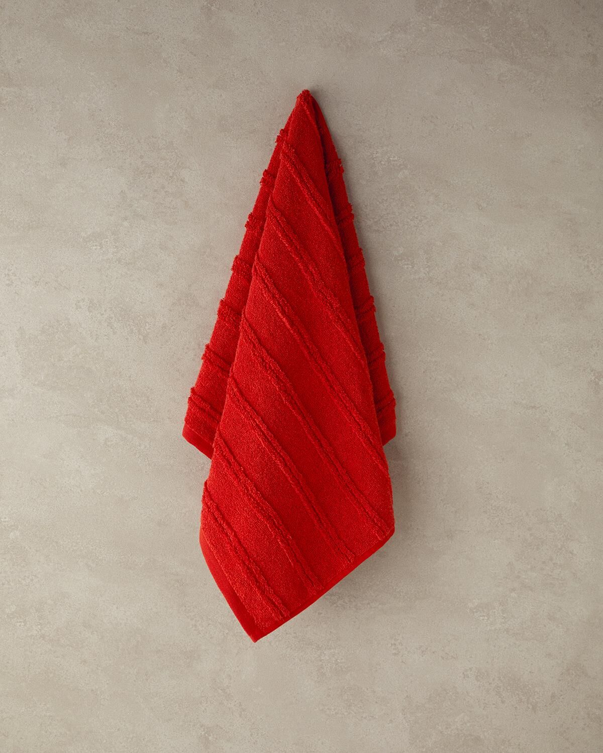 Plume Way Pamuklu Yüz Havlusu 50x80 cm Kırmızı