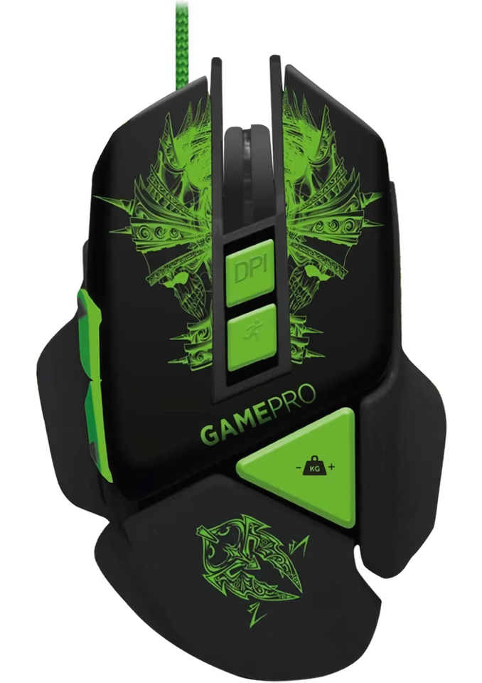 Polosmart PGS302 Kablolu LED Aydınlatma Programlanabilir Ağırlıklı 7200DPI Gaming Oyuncu Mouse Siyah