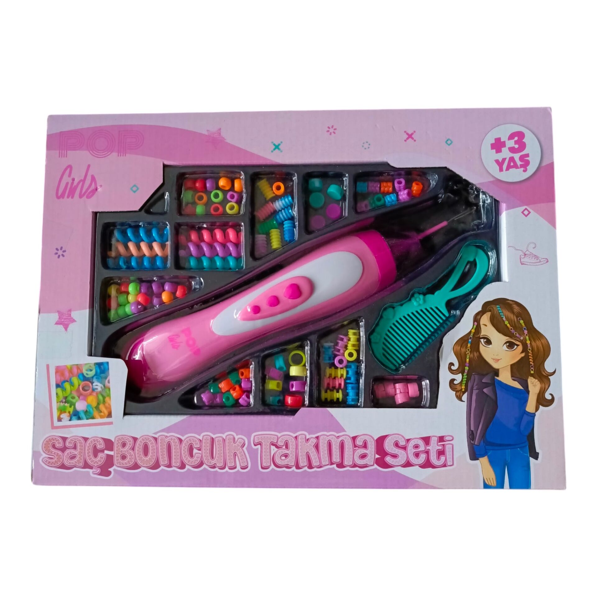 Girl's Creator Otomatik Saç Örgü Makinesi OYUNCAK SAÇ ÖRME MAKİNESİ BONCUK TAKMA