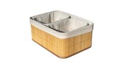 Zeytun Bambu Organizer Sepet Seti 3 Lü Bambu Sepet