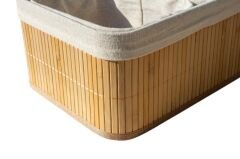 Zeytun Bambu Organizer Sepet Seti 3 Lü Bambu Sepet