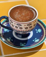 English Home Exotic Artsy New Bone China 2'li Kahve Fincan Takımı 100 ml Lacivert