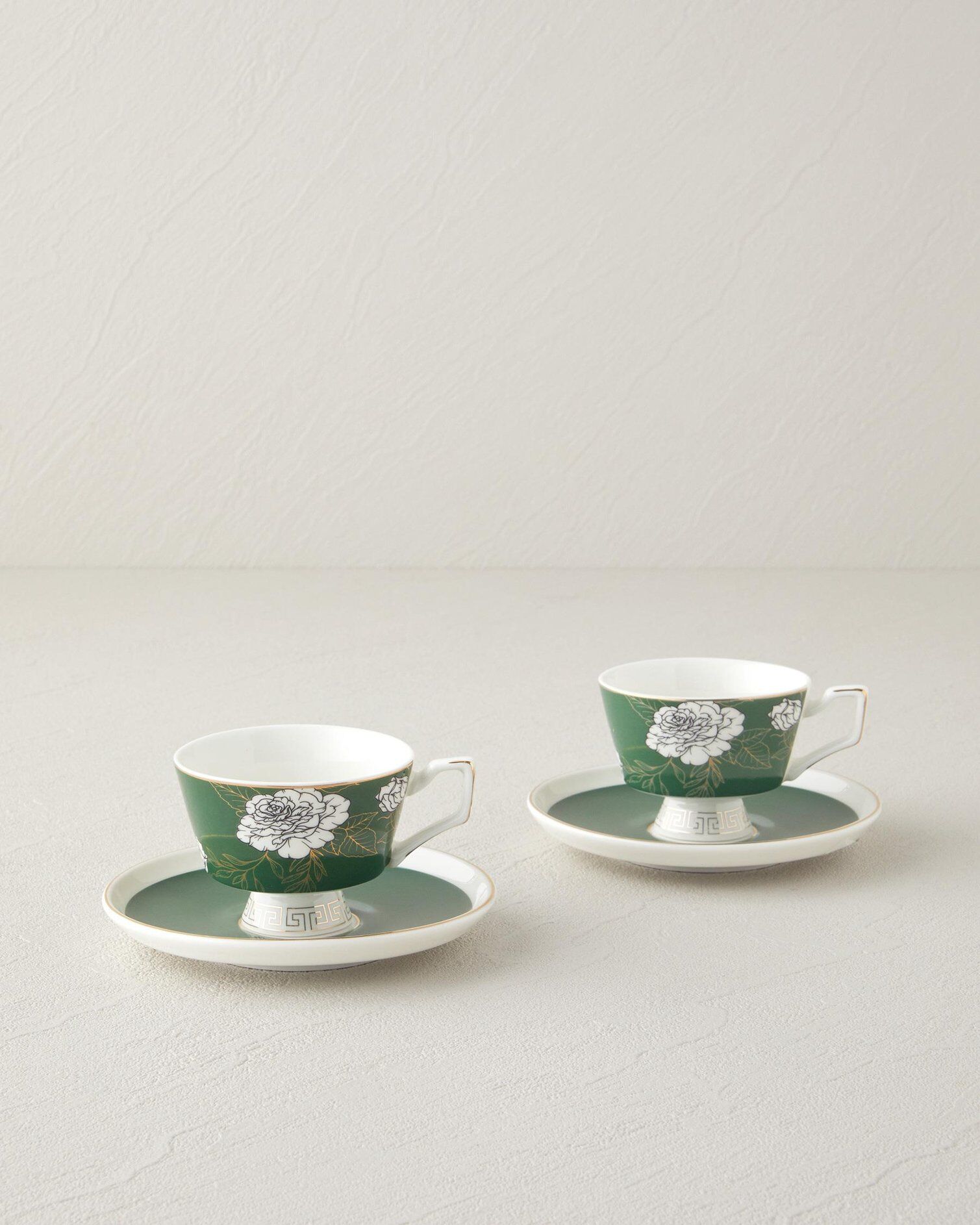 English Home Evelina New Bone China 4 Parça 2 Kişilik Kahve Fincan Takımı 90 ml Koyu Yeşil