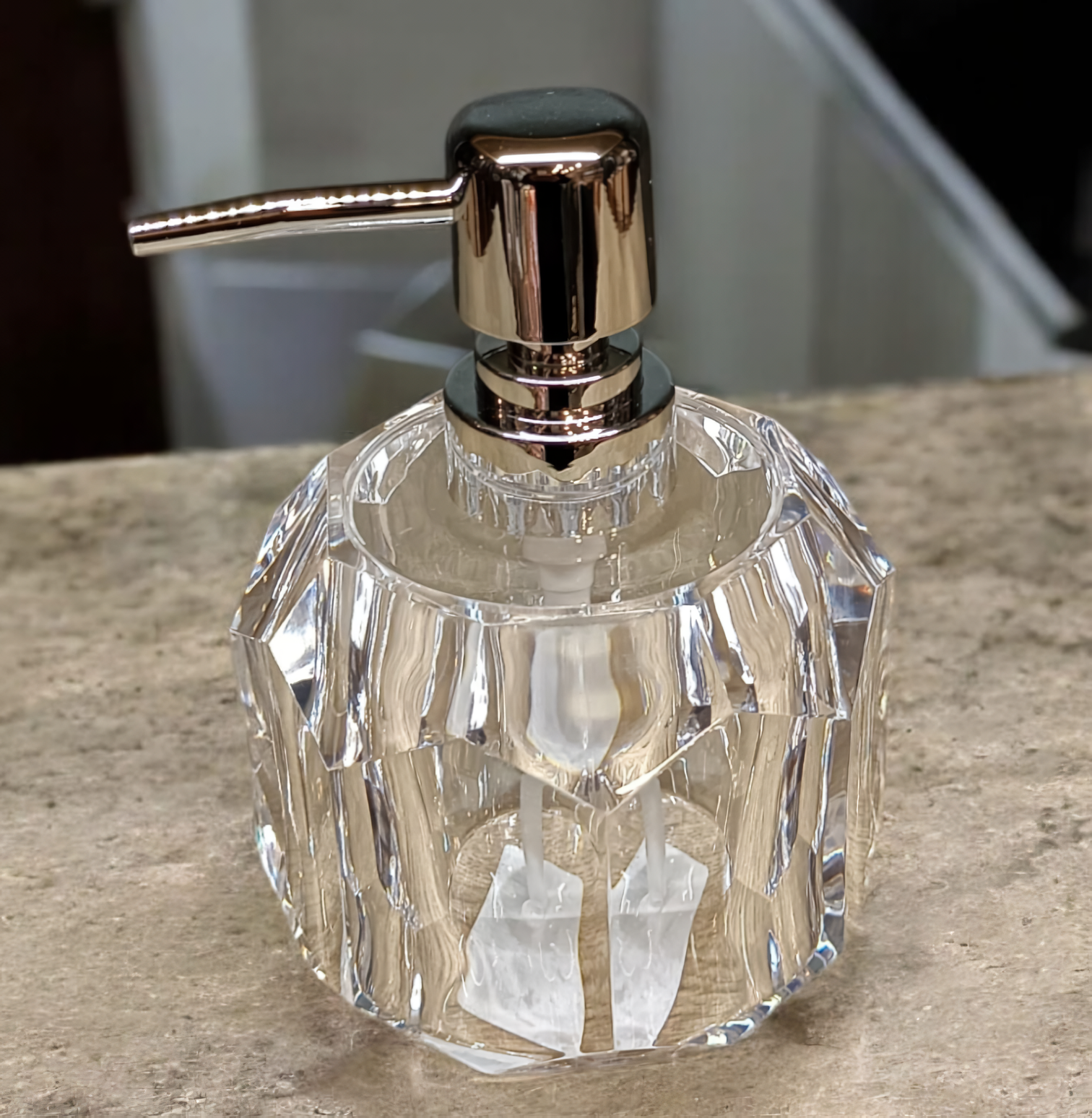 Akrilik Sıvı Sabunluk Şeffaf