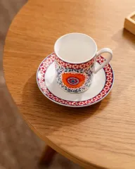 Madame Coco Daisy 2'li Kahve Fincan Takımı - Renkli - 90 ml