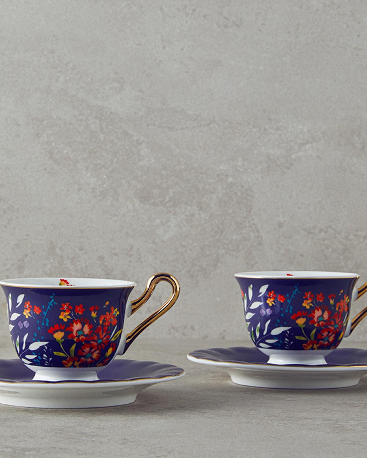 Miranda New Bone China 4 Parça 2 Kişilik Kahve Fincan Takımı Lacivert