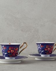 Miranda New Bone China 4 Parça 2 Kişilik Kahve Fincan Takımı Lacivert