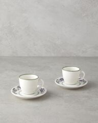 Mistia Bone Porselen 4 Parça 2 Kişilik Kahve Fincan Takımı 90 ml Mavi