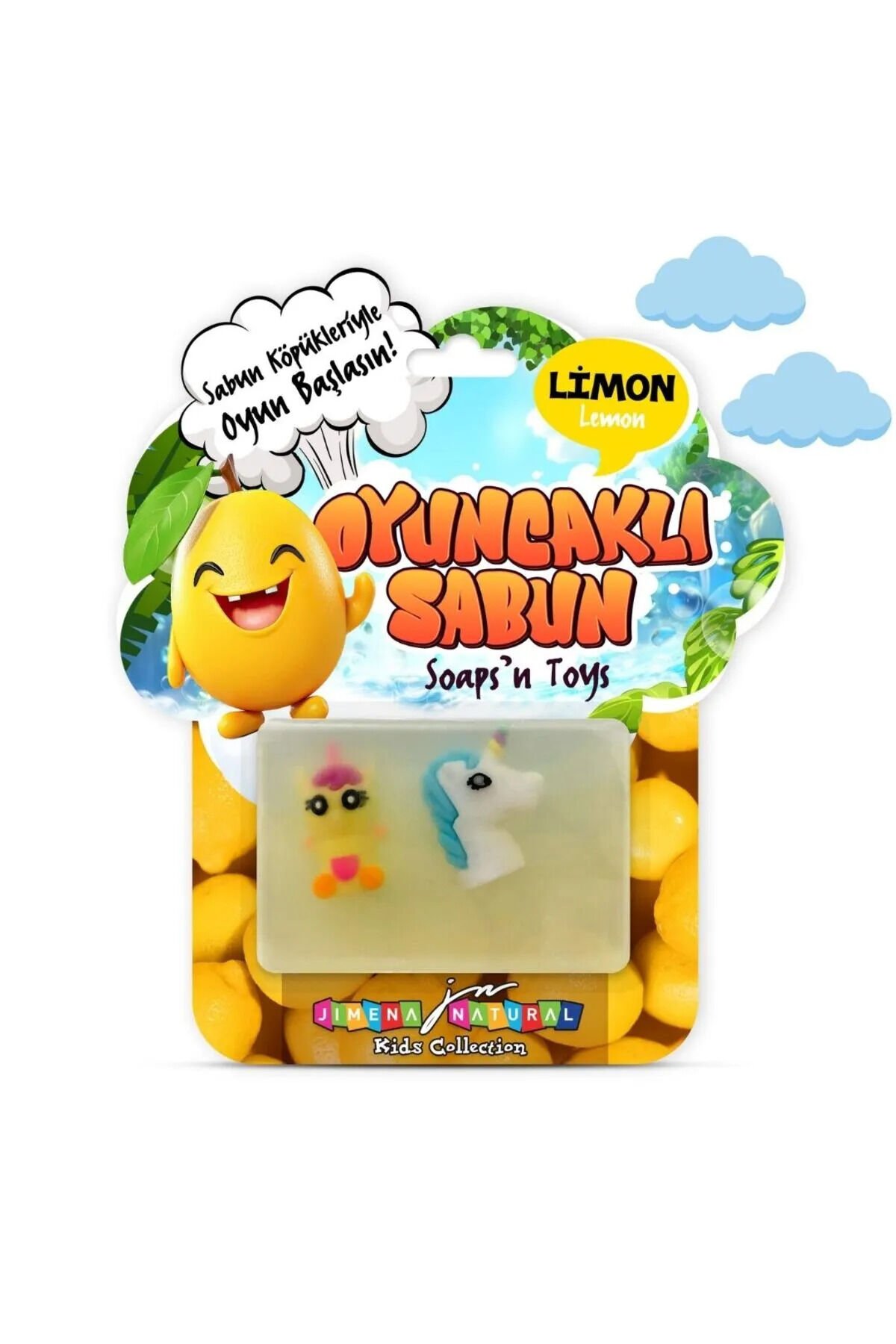 Oyuncaklı Sabun Meyve Serisi - Limon Kokulu Gliserinli Sabun 125 gr