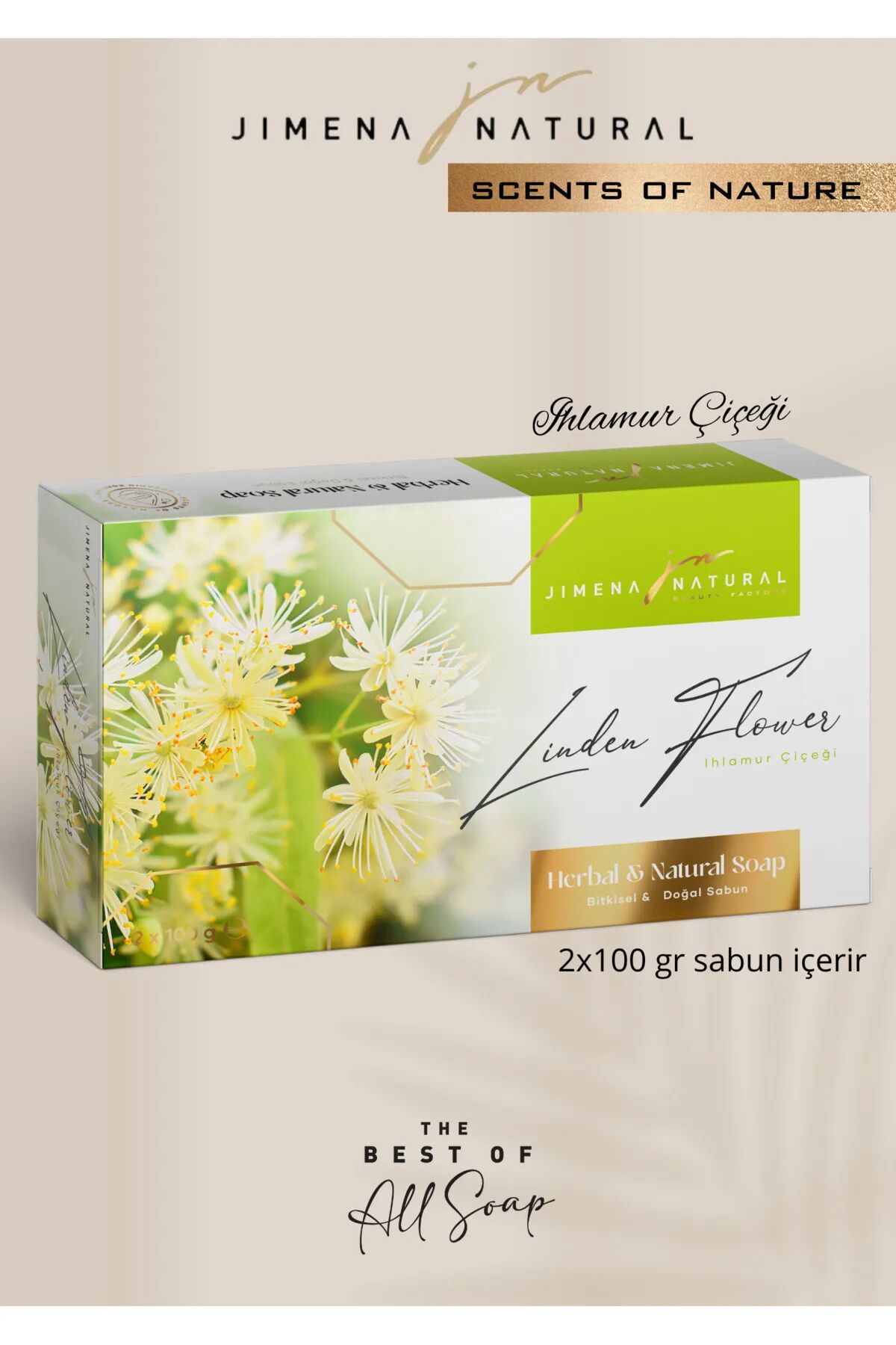 Jimena Natural Doğanın Kokuları Bitkisel & Doğal Sabun 2 x 100 gr Lüks Kutu